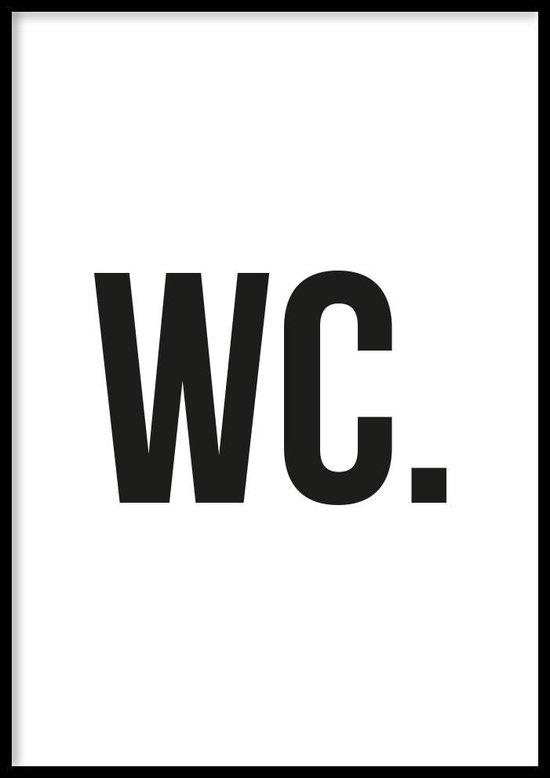 Poster WC - 50 x 70 cm - WC poster - WALLLL