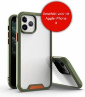 iPhone X / 10 Bumper Case Hoesje - Apple iPhone X / 10 – Transparant / Groen