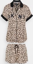 DKNY - Brown animal print pyjama set - Maat M