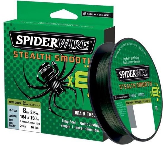 SpiderWire Stealth Smooth8 PE Braid Moss Green 300m Vislijn van Merkloos — afbeelding 4