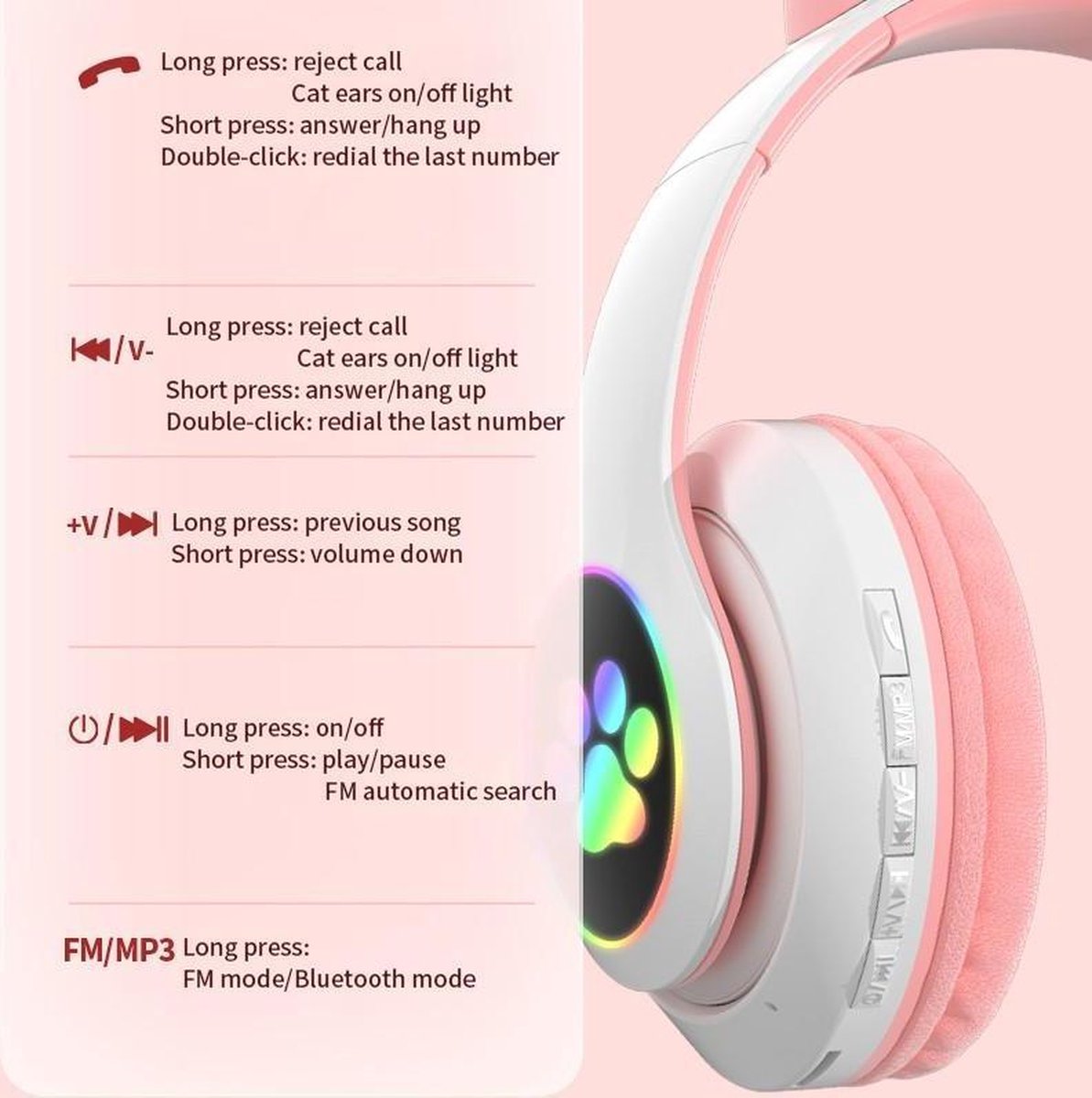 Casque Audio Enfant, Casque pour Enfant, Ecouteurs sans Fil avec Microphone  pour Enfants, Casque et Ecouteurs Bluetooth sans Fil, Oreillette stéréo  Bluetooth Pliable pour Enfants, Casque-Rouge : : High-Tech