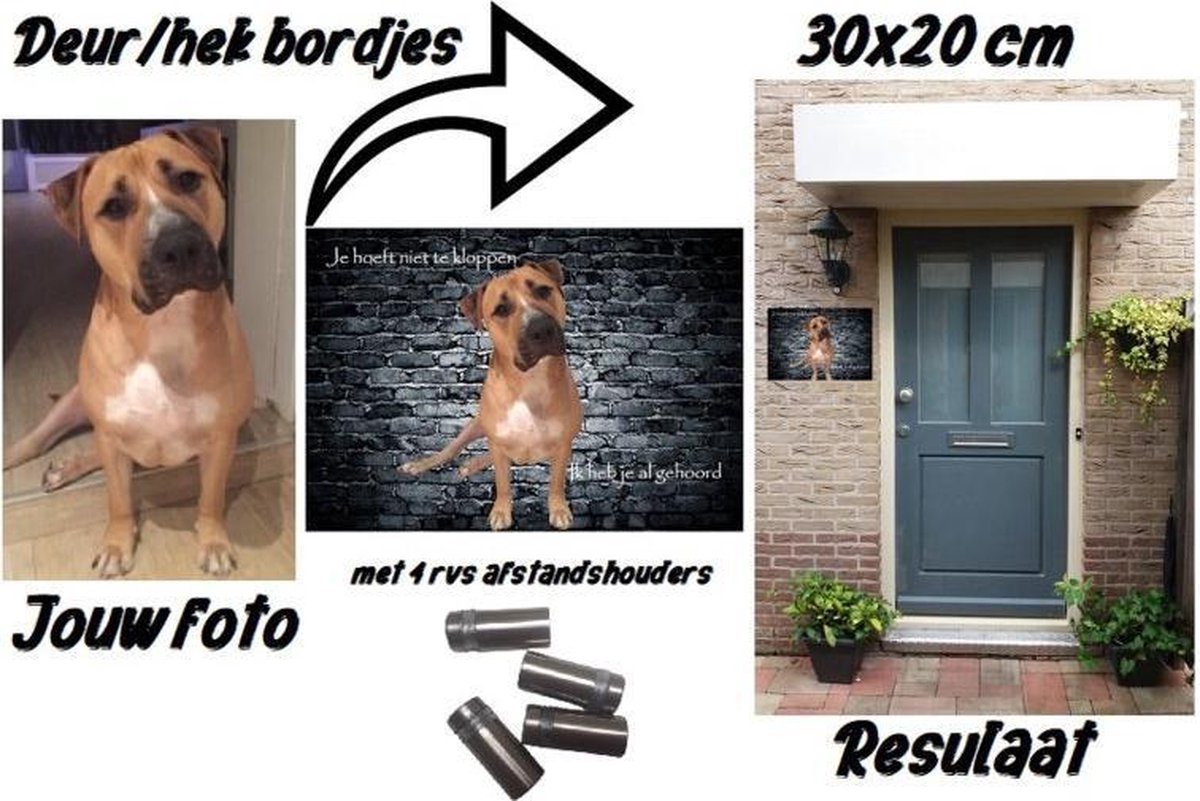 Deur/Hek bord/Honden deur bordje