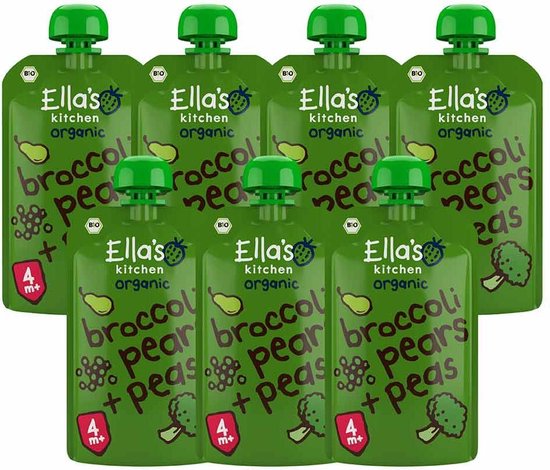 Ella's kitchen Knijpzakje 4+ m Peer Broccoli Erwten 120 gr - 7x 120 gr - Voordeelverpakking van Ella's Kitchen — afbeelding 4