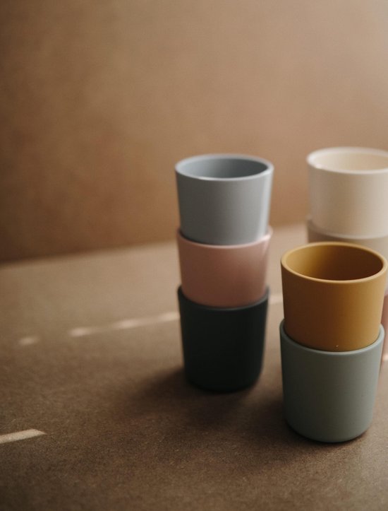 Siliconen drinkbeker - Mushie - BPA vrij - Ivory wit- set 2 van Mushie — afbeelding 2
