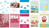 10 Geboorte wenskaarten - Zoon / Dochter / Kleinkind / Baby - 10 Kaarten met enveloppen