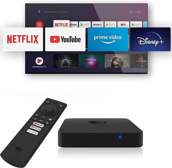 paars Zonnebrand Afhankelijkheid Dolphine Blue® Pro X Android TV Box - UHD Mediaplayer - 4K streaming box -  Netflix,... | bol.com