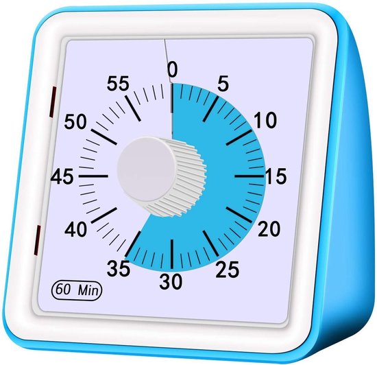 Minuterie - Blauw - Enfant - 60 minutes - Horloge d'apprentissage