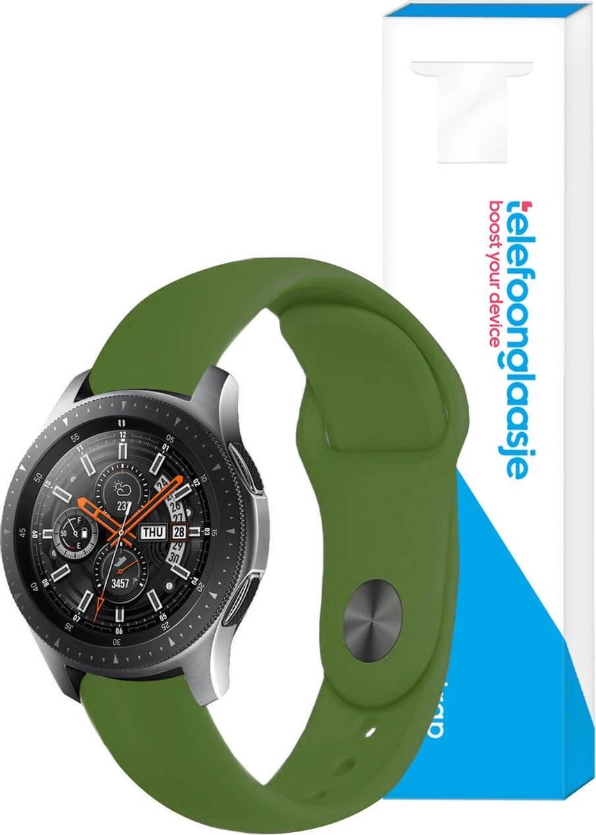 Siliconen smartwatch bandje ? Donkergroen 20mm - Universeel