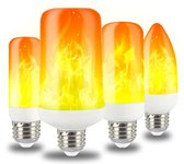 WiseGoods Hoge Kwaliteit E27 LED Lamp Fakkel Verlichting - Nep Kaars - Realistische Vlammen Effect - Sfeervol - Tuin Lantaarn