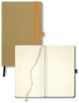 Castelli notitieboek A5 - Milano - Tuscon medium - ontworpen en gemaakt in Italië - 240 pagina's - gelinieerd - leeslint - opberg vak - 21 x 13 x 1.5 cm - olijf