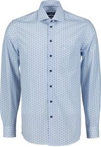 Ledub modern fit overhemd - donkerblauw - Strijkvriendelijk - Boordmaat: 43