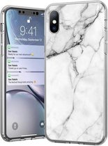 iPhone 12 / 12 Pro hoesje Marmer (Wit) - Cicon TPU Marble case iPhone 12 / 12 Pro - Hard silicone - Beschermt tegen vallen