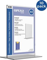 Kaarthouder T-standaard OPUS 2 A5 acryl - 10 stuks