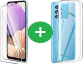 Samsung A32 5G Hoesje | Siliconen Hoesje Transparant | 2 stuks Screenprotector | Samsung A32 5G Hoesje | Samsung A32 5G Screenprotector | Screenprotector Samsung A32 5G | Siliconen Hoesje Sam
