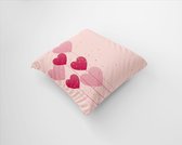 Kussenhoes - Hartballonnen - Roze - Woon accessoire - 40 x 40 cm