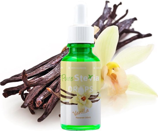 Stevia drops vanille - 50ml druppelflesje - Zoetstof - Suiker vervanger - Purestevia