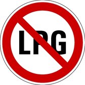 LPG verboden bord - kunststof 150 mm