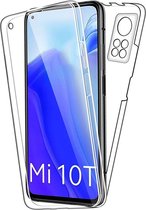 Xiaomi Mi 10T Hoesje en Screenprotector in 1 - Xiaomi Mi 10T Case 360 graden Transparant