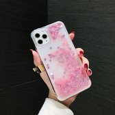 iPhone 11 Hoesje Bewegende Glitter Case Licht Roze voor iPhone 11