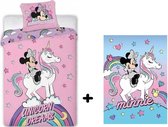 Minnie Mouse dekbedovertrek + fleecedeken Unicorn PROMOpack
