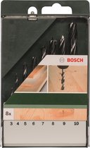 Bosch - 8-delige houtspiraalborenset