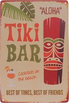 Metalen plaatje - Tiki Bar