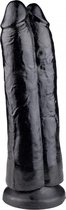 XXLTOYS - Apache - Double Dildo - Inbrenglengte 28 X 8 cm - Black - Zwaargewicht 1122 Gram !! - Uniek Design Realistische Dildo – Stevige Dildo – voor Diehards only - Made in Europe