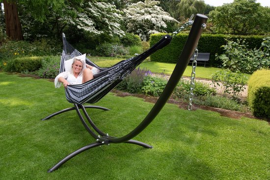 Hamac Double ' Comfort' Noir White - Zwart