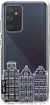 Casetastic Samsung Galaxy A52 (2021) 5G / Galaxy A52 (2021) 4G Hoesje - Softcover Hoesje met Design - Amsterdam Canal Houses White Print
