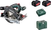 Metabo KS 18 LTX 57 18V Li-Ion accu cirkelzaag set (2x 5,2Ah accu) in Metaloc - 57mm