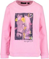 Blue Seven - sweater roze paard - 110