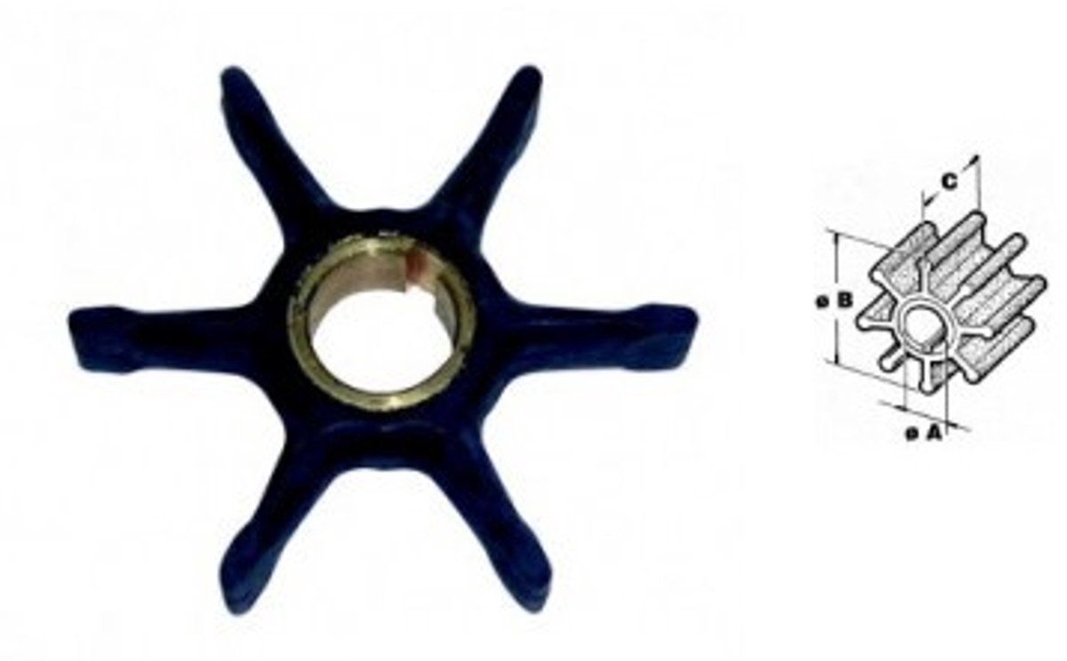 Nr.3 - 396725 Impeller (1979-2006) Johnson Evinrude