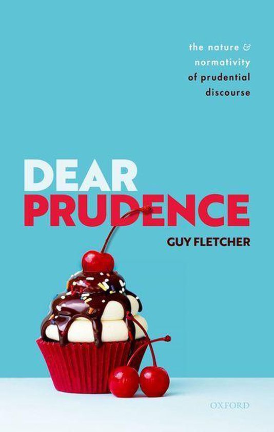 Boek "Dear Prudence" met een afbeelding van een cupcake met chocoladeglazuur en kersjes.