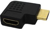 HDMI-Compatibele Convertoradapter - M/F-Connector - 90 Graden Haakse Convertoradapter - Rechts - Zwart/Goud