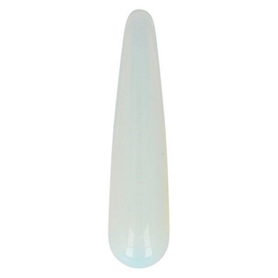 Opaliet massage griffel 7,5 cm (synth) - wit