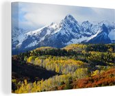 Canvas Schilderij Berglandschap in Colorado - 60x40 cm - Wanddecoratie