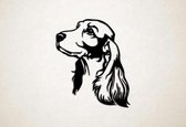 Wanddecoratie - Hond - Engelse Cocker Spaniel - XS - 29x24cm - Zwart - muurdecoratie - Line Art