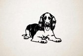 Wanddecoratie - Hond - Welsh Springer Spaniel - L - 75x95cm - Zwart - muurdecoratie - Line Art