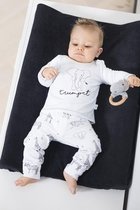 Jollein Safari shirt + broek zwart/wit maat 62/68
