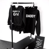 Hoodie heren-zwart-voor vader-vaderdag cadeau-Daddy en Daddy's girl-Maat Xl