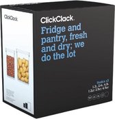 ClickClack Fresh Keeping Box Basics High - Lot de 3 pièces - Blanc