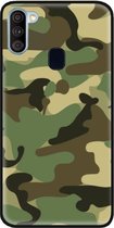 ADEL Siliconen Back Cover Softcase Hoesje Geschikt voor Samsung Galaxy A11/ M11 - Camouflage