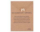 Akyol - Guardian Angel ketting - Engel wensketting - Engel ketting - Hanger - Goudkleurige ketting - Angel necklace - leuk cadeau om te geven of te krijgen