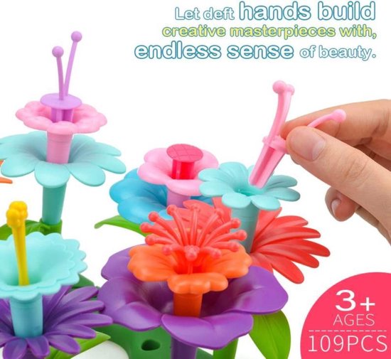 Topstar CITOY Flowers Garden Building Toys Set 109-delig voor meisjes  Peuters Kinderen... | bol.com
