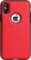 GSMNed - PU Leren telefoonhoes iPhone Xs Max rood – hoogwaardig leren hoesje rood - telefoonhoes iPhone Xs Max rood - leren hoes voor iPhone Xs Max rood