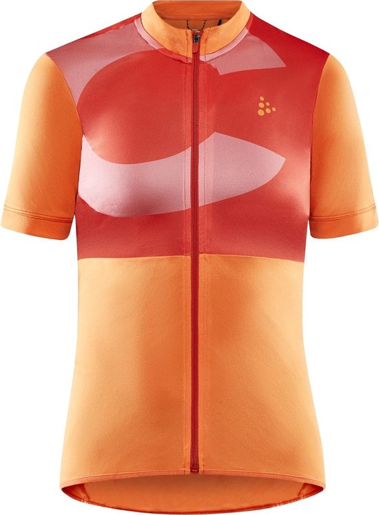 Craft Fietsshirt Korte Mouwen Dames Oranje Roze - CORE ENDUR LOGO JERSEY W TART SOLO-S