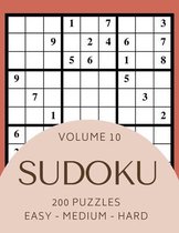 Sudoku 200 Puzzles Easy Medium Hard Volume 10: Sudoku For Adults - Answer Key Included