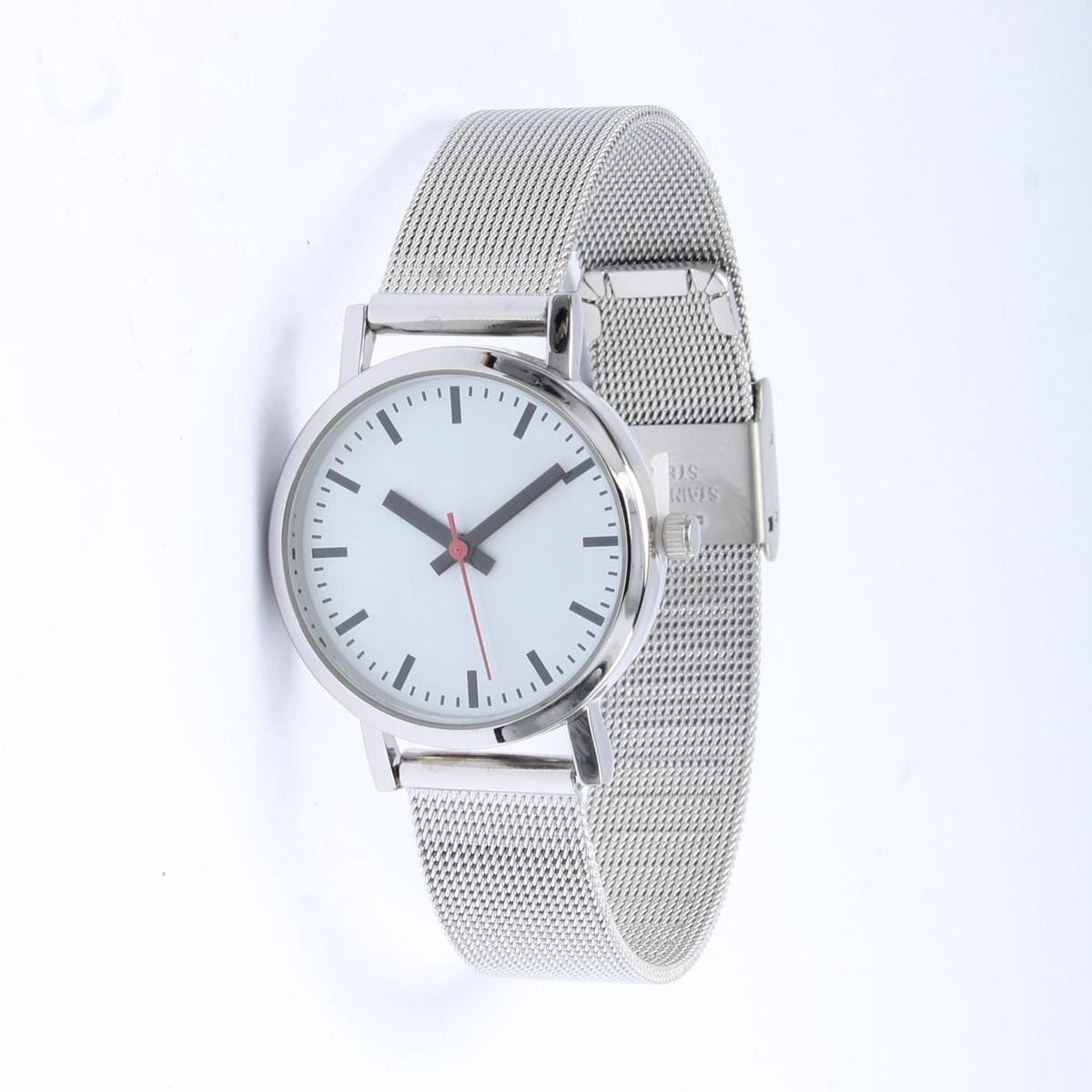 Moederdagactie! Brigada - dames horloge - zilver kleurige horlogeband - stalen horlogeband - Milanese horlogeband - quartz uurwerk