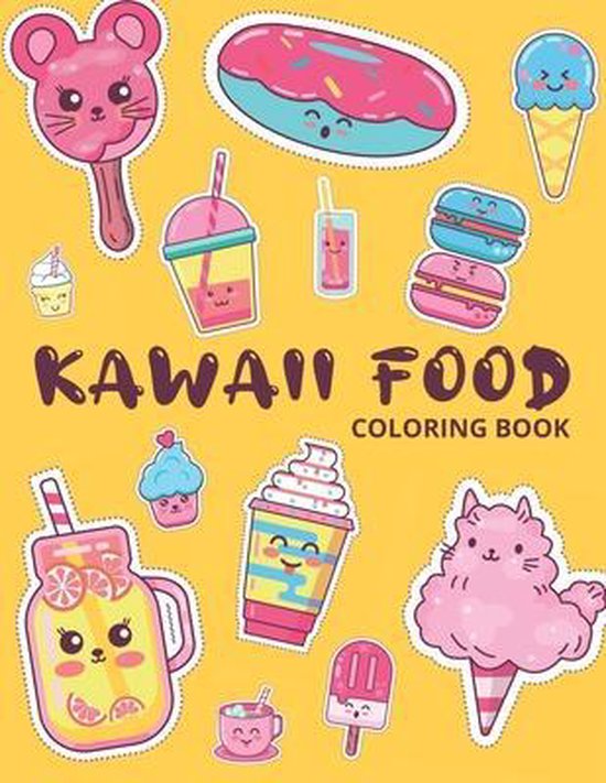 Kawaii Food Coloring Book, Color Mastery 9798596703139 Boeken