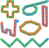 Lubadoo® - 3x Wacky Track Bundel - Wacky Tracks Fidget Toy - Monkey Noodles - 3 Kleuren